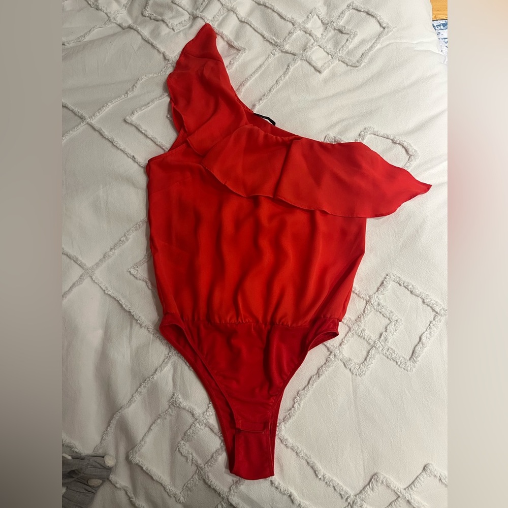 Motivi coral 1 shoulder bodysuit